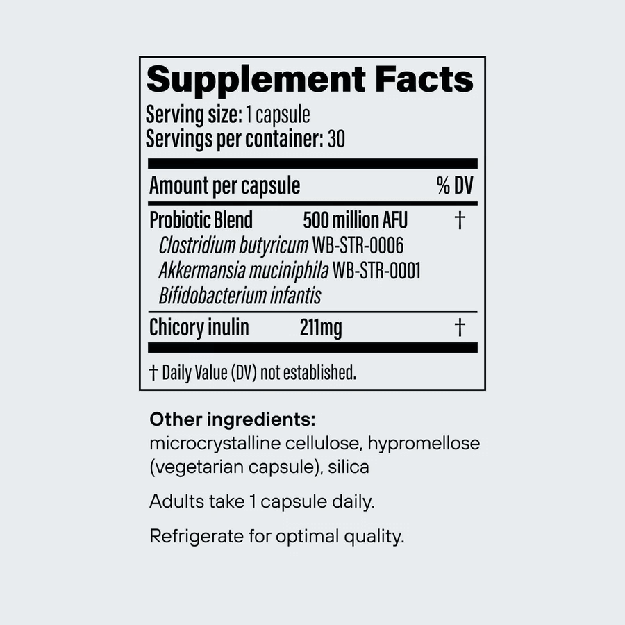 Pendulum Australia GLP-1 Probiotic Supplement Facts