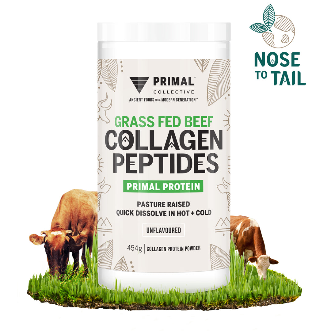 Primal Collective Australia Grass Fed Beef Collagen Peptides Protein Powder Nose-to-Tail Eating