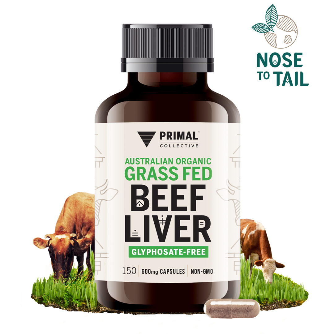 Primal Collective Australia Grass Fed Beef Liver Capsules Organic Nose-to-Tail Eating