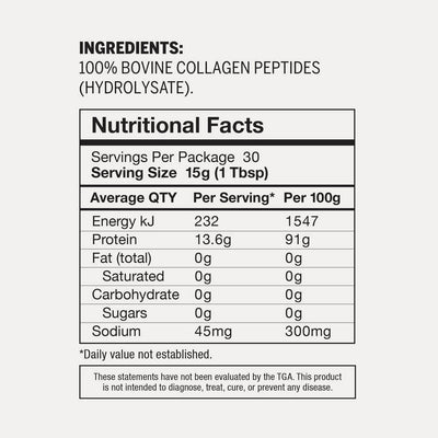 Primal Collective Australia Grass Fed Beef Collagen Powder Ingredients