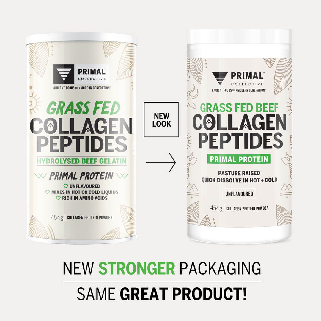Primal Collective Australia Grass Fed Beef Collagen Peptides New Packaging