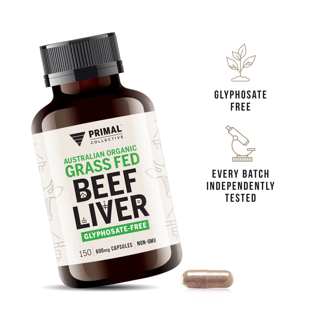 Primal Collective Australia Grass Fed Beef Liver Capsules Glyphosate Free
