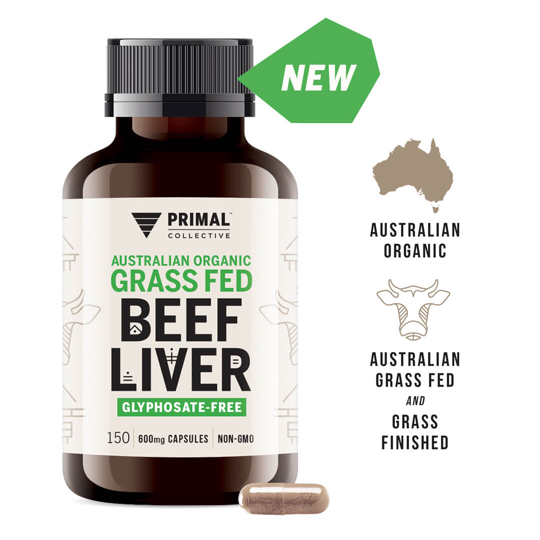 Primal Collective Australia Grass Fed Beef Liver Capsules Grass Fed Grass Finished