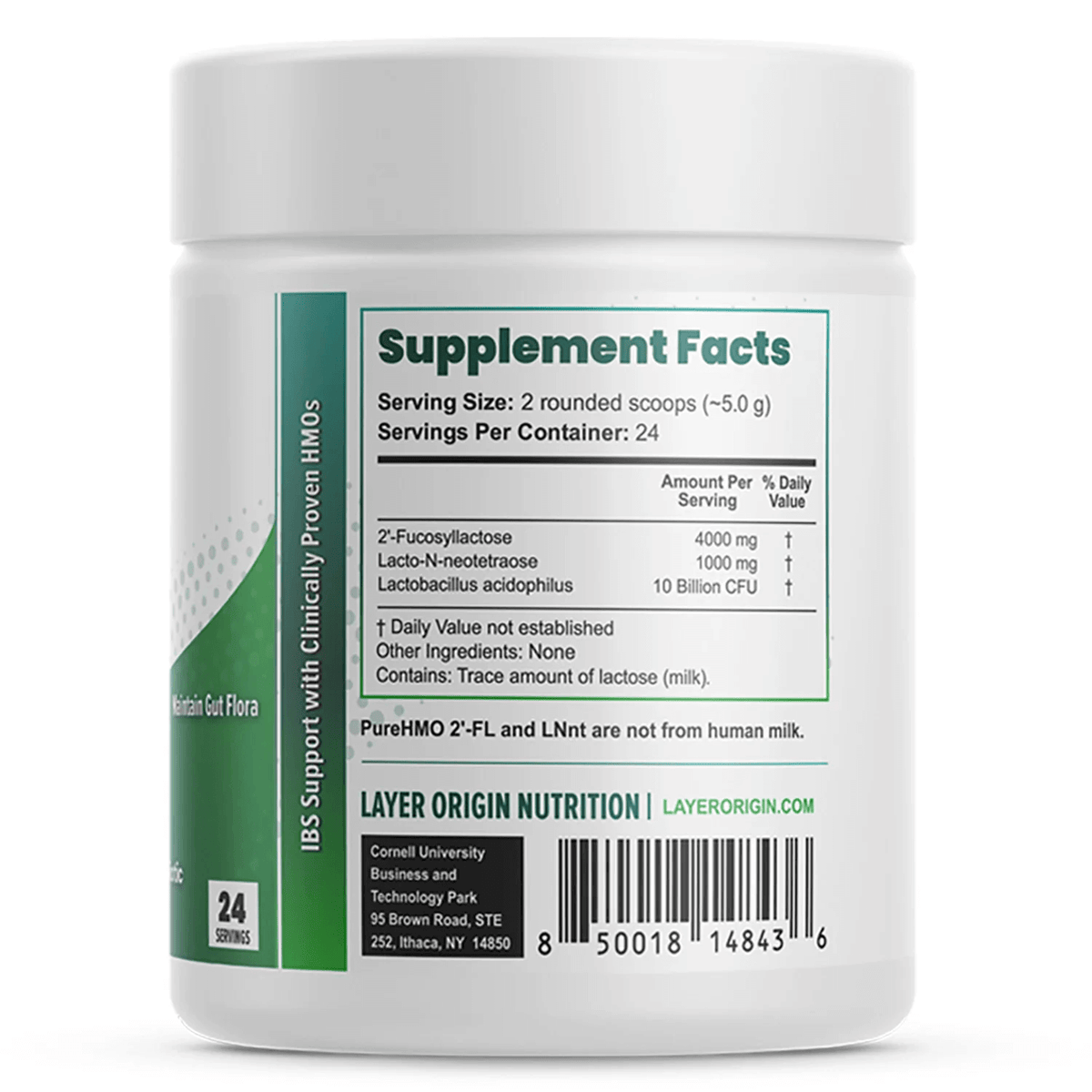 Layer Origin PureHMO Australia IBS Support with IBS Defend Probiotic Supplement Facts
