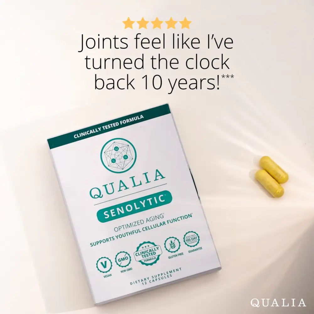 Qualia Senolytic capsule bottle