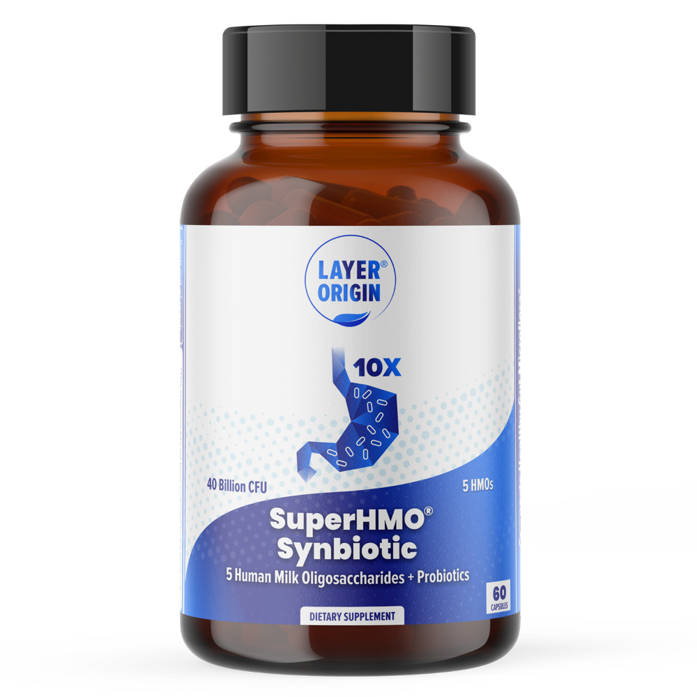 Layer Origin Australia SuperHMO Synbiotic Capsules 5HMOs 10 Probiotics