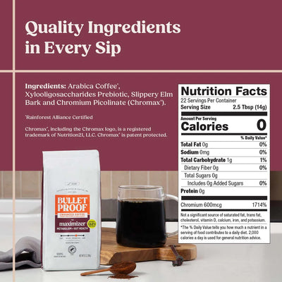 bulletproof australia the maximizer ground coffee ingredients