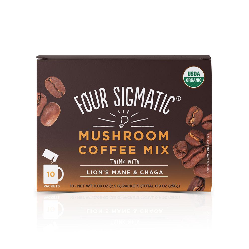 Four Sigmatic Lion&#39;s Mane &amp; Chaga Mushroom Coffee x10 sachets
